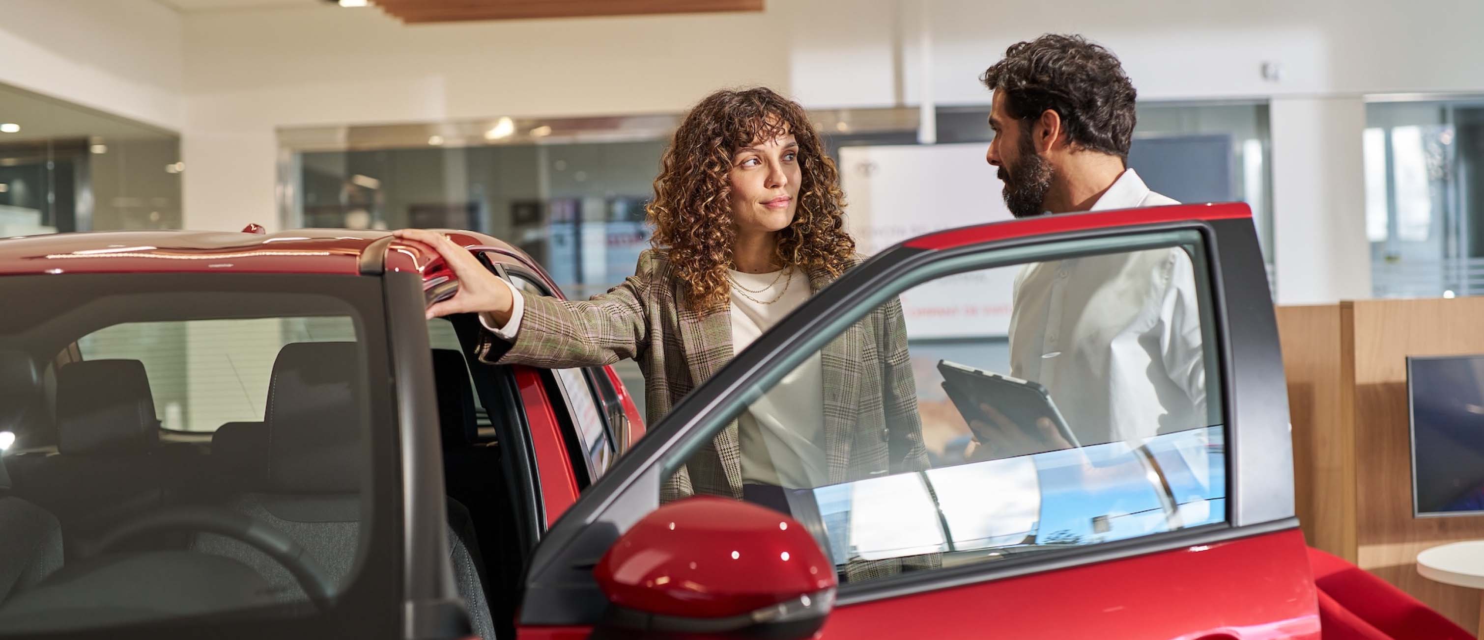 A woman at a KINTO service location